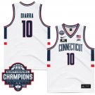 Hassan Diarra  #10 UConn Huskies 2024 NCAA National Champions White