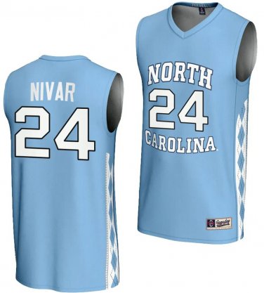 Indya Nivar  #24 UNC Tar Heels Lightweight Blue