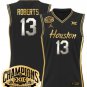 J'Wan Roberts  #13 Houston Cougar 2025 Big 12 Champions Black Gold