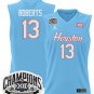 J'Wan Roberts  #13 Houston Cougar 2025 Big 12 Champions Stitched Blue