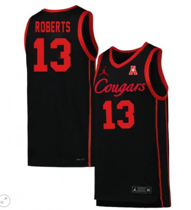 J'Wan Roberts  #13 Houston Cougars  Black