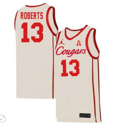 J'Wan Roberts  #13 Houston Cougars  White