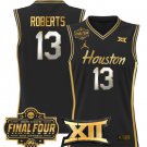 J'Wan Roberts  #13 Houston Cougars 2025 Final Four Patch Black Gold