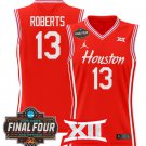 J'Wan Roberts  #13 Houston Cougars 2025 Final Four Patch Stitched Red