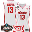 J'Wan Roberts  #13 Houston Cougars 2025 Final Four Patch Stitched White