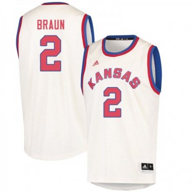 Kansas #2 Christian Braun  Cream Stitched College s