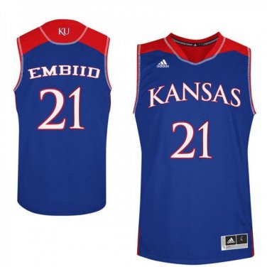 Kansas Jayhawks #21 Joel Embiid  Royal NCAA College s