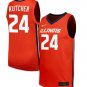 Keaton Kutcher  #24 Illinois Fighting Illini NIL Orange
