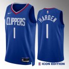 Los Angeles Clippers #1 James Harden  Blue