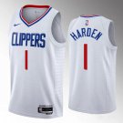 Los Angeles Clippers #1 James Harden  White