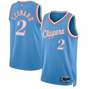 Los Angeles Clippers #2 Kawhi Leonard  Blue