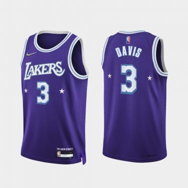 Los Angeles Lakers #3 Anthony Davis  Purple