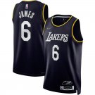 Los Angeles Lakers #6 LeBron James  Black