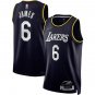 Los Angeles Lakers #6 LeBron James  Black
