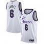 Los Angeles Lakers #6 Lebron James  White