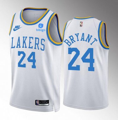 Los Angeles Lakers #24 Kobe Bryant  White