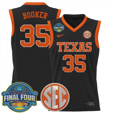 Madison Booker  #35 Texas Longhorns 2025 Sec Final Four Patch Black