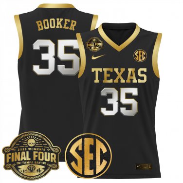 Madison Booker  #35 Texas Longhorns 2025 Sec Final Four Patch Black Gold