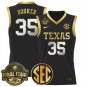 Madison Booker  #35 Texas Longhorns 2025 Sec Final Four Patch Black Gold
