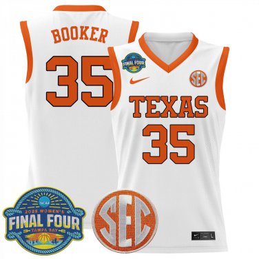 Madison Booker  #35 Texas Longhorns 2025 Sec Final Four Patch White