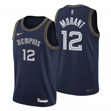 Memphis Grizzlies #12 Ja Morant  Navy Swingman  - City Edition