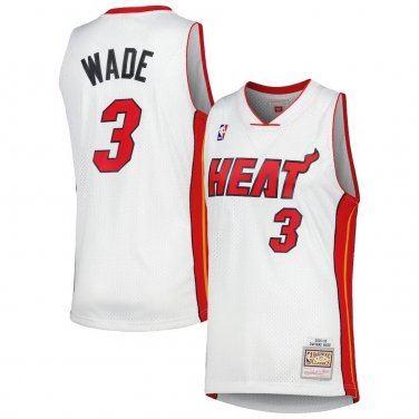 Miami Heat #3 Dwyane Wade  White