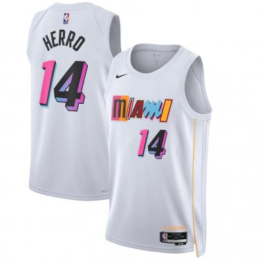 Miami Heat #14 Tyler Herro  White