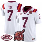 Michael Vick  #7 Virginia Tech Hokies Coach Frank Beamer White
