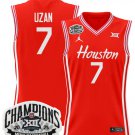 Milos Uzan  #7 Houston Cougar 2025 Big 12 Champions Stitched Red