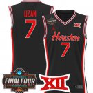 Milos Uzan  #7 Houston Cougars 2025 Final Four Patch Stitched Black