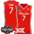 Milos Uzan  #7 Houston Cougars 2025 Final Four Patch Stitched Red