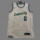 Milwaukee Bucks #0 Damian Lillard  Cream