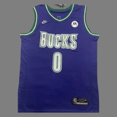 Milwaukee Bucks #0 Damian Lillard  Purple