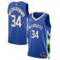 Milwaukee Bucks #34 Giannis Antetokounmpo  Royal