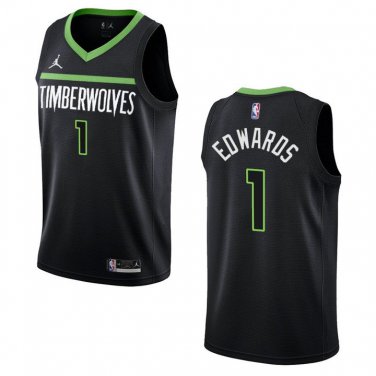 Minnesota Timberwolves #1 Anthony Edwards  Charcoal