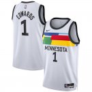 Minnesota Timberwolves #1 Anthony Edwards  White