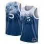 Minnesota Timberwolves #5 Anthony Edwards  Navy