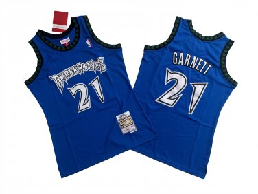 Minnesota Timberwolves #21 Kevin Garnett  Blue