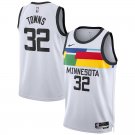 Minnesota Timberwolves #32 Karl-Anthony Towns  White