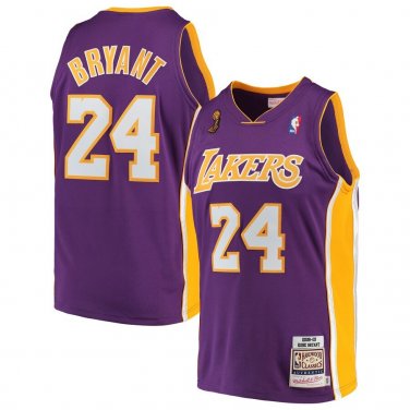 Mitchell & Ness Los Angeles Lakers #24 Kobe Bryant Hardwood Classics Stitched Purple