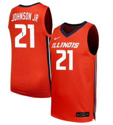 Morez Johnson Jr  #21 Illinois Fighting Illini NIL Orange
