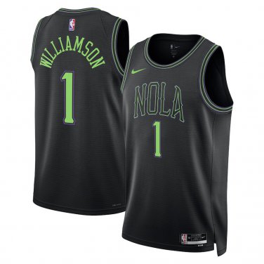New Orleans Pelicans #1 Zion Williamson  Black