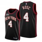 New York Knicks #4 Derrick Rose  Black