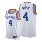New York Knicks #4 Derrick Rose  White