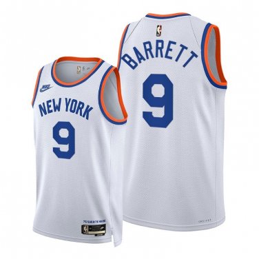 New York Knicks #9 RJ Barrett  White