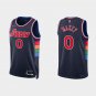 Philadelphia 76ers #0 Tyrese Maxey  Navy