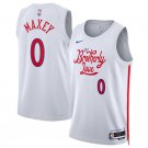Philadelphia 76ers #0 Tyrese Maxey  White