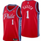 Philadelphia 76ers #1 James Harden  Red