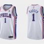 Philadelphia 76ers #1 James Harden  White