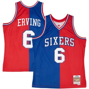 Philadelphia 76ers #6 Julius Erving  Royal Red